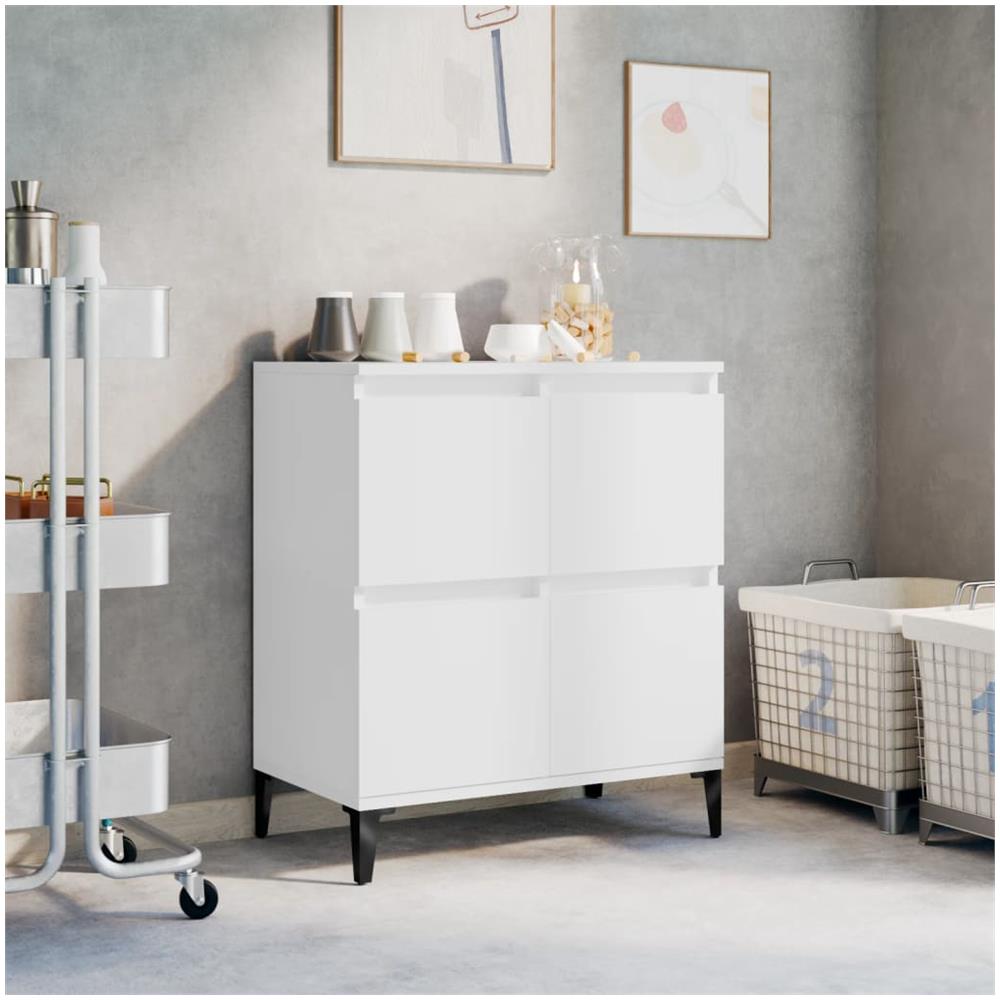 Credenza Bianca 60x35x70 Cm In Legno Multistrato - Foto 1