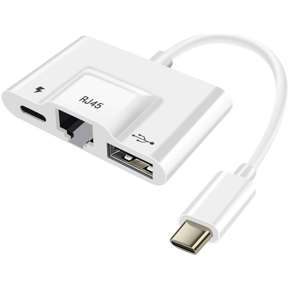 Adattatore Usb-c A Ethernet / Usb / Usb-c Compatto Plug And Play - Foto 1