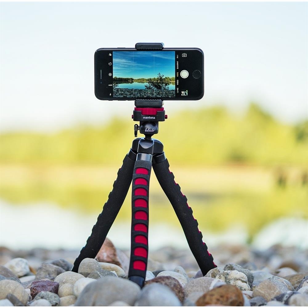 Cavalletto Treppiede Kaleido Flex Altezza Max. 27 cm Nero / Rosso - Foto 5