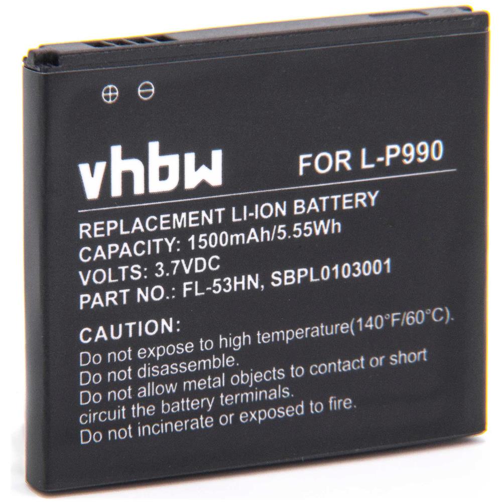 Batteria Li-ion Adatto Per Lg P990, Optimus 2x, Optimus Speed, Star, P920 Optimus 3d Sostituito Lgfl-53hn, Sbpl0103001 - Foto 1