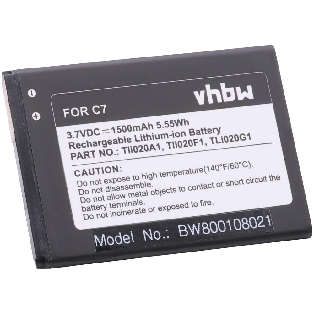 Li-ioni Batteria 1500mah (3.7v) Per Smartphone Telefono Alcatel One Touch Pop C7, Ot-7040, Ot-7041, Tcl D920, J716d, J720 Come Tli020f1 - Foto 2