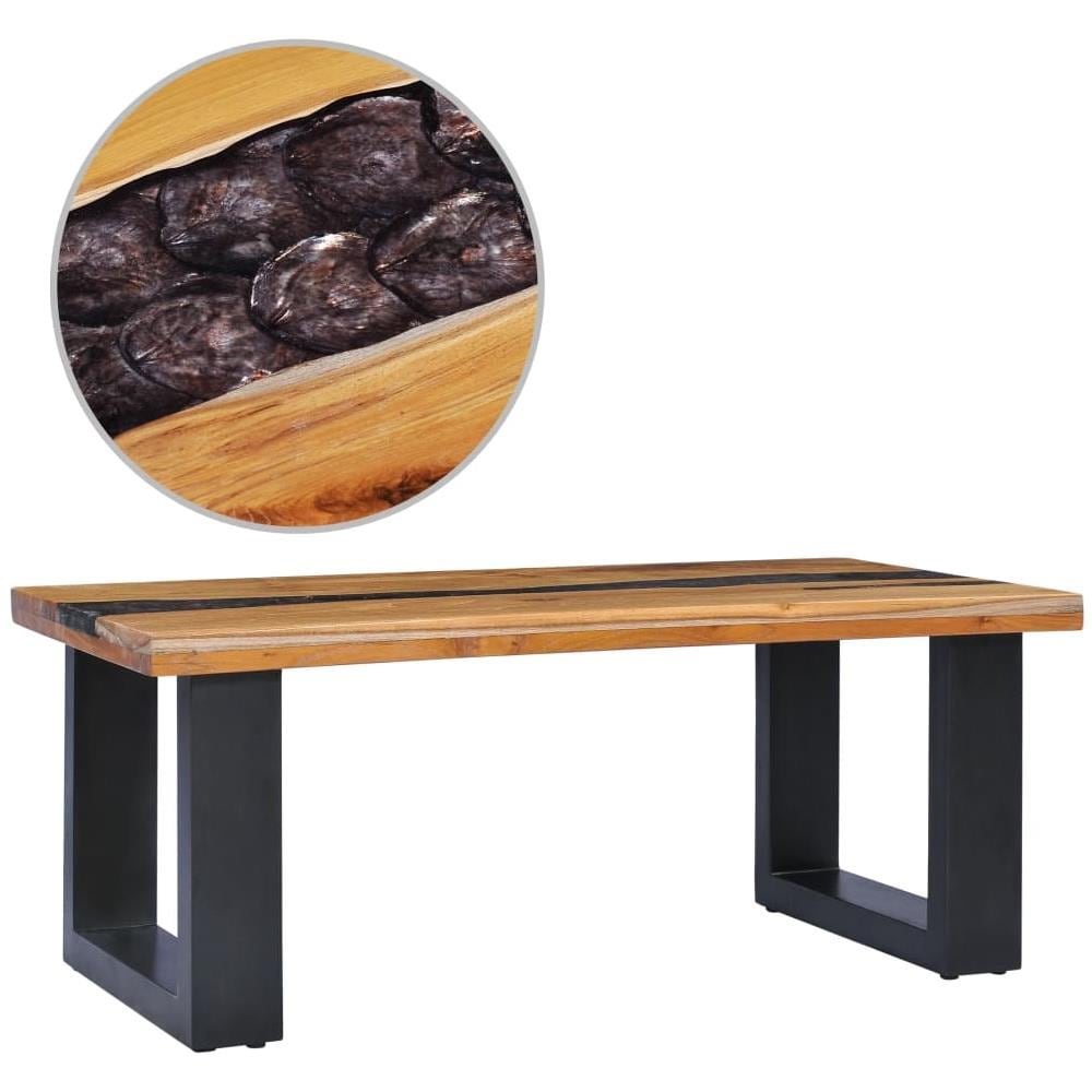 VIDAXL Tavolino Da Caffè 100x50x40 Cm Legno Massello Teak vidaXL Tavolino da Salotto in Legno Massiccio di Teak, 100 x