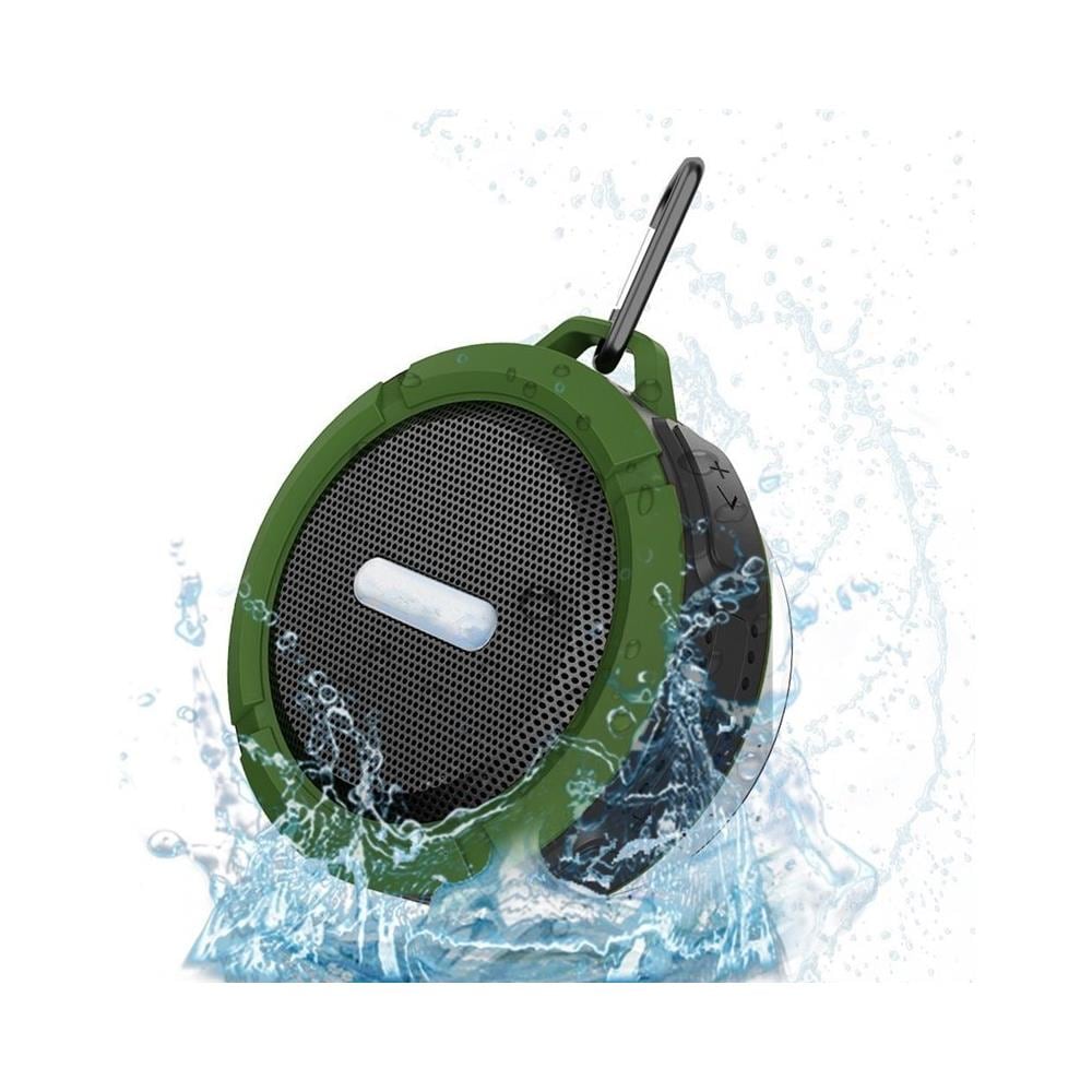 Mini altoparlante Bluetooth senza fili impermeabile con ventosa verde - Foto 1
