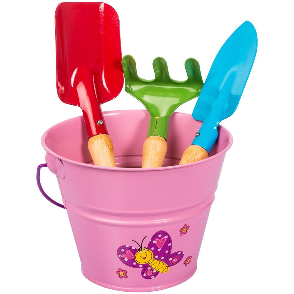 Set Attrezzi E Secchiello Rosa Per Bambine - - Foto 1