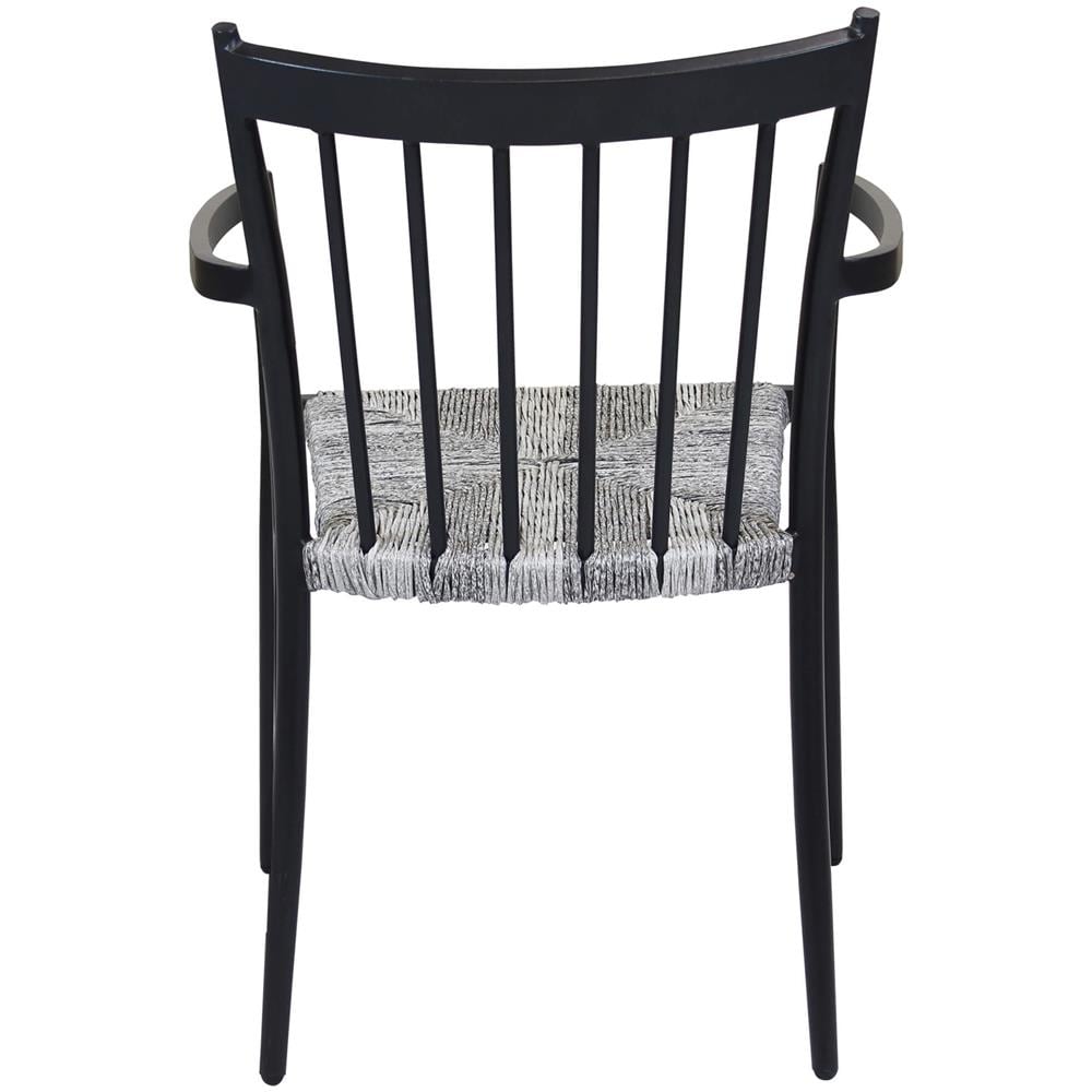 Poltrona Martinica Nera In Alluminio, Da 55x86x57 Cm Nero - Foto 2