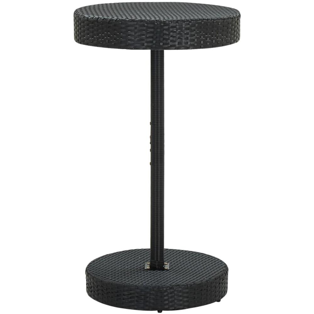 Tavolo da Giardino Nero 60,5x106 cm in Polyrattan - Foto 1