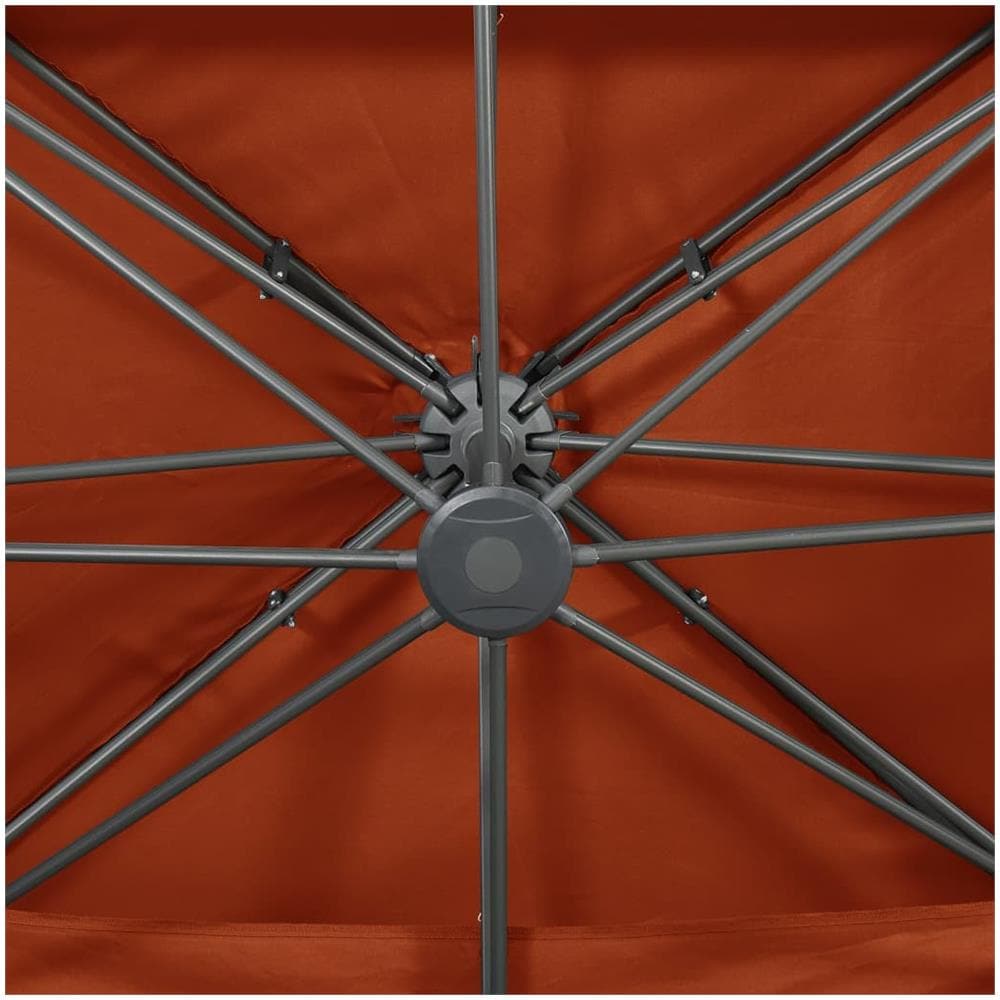 Ombrellone a Sbalzo con Doppia Copertura 400x300 cm Terracotta - Foto 2