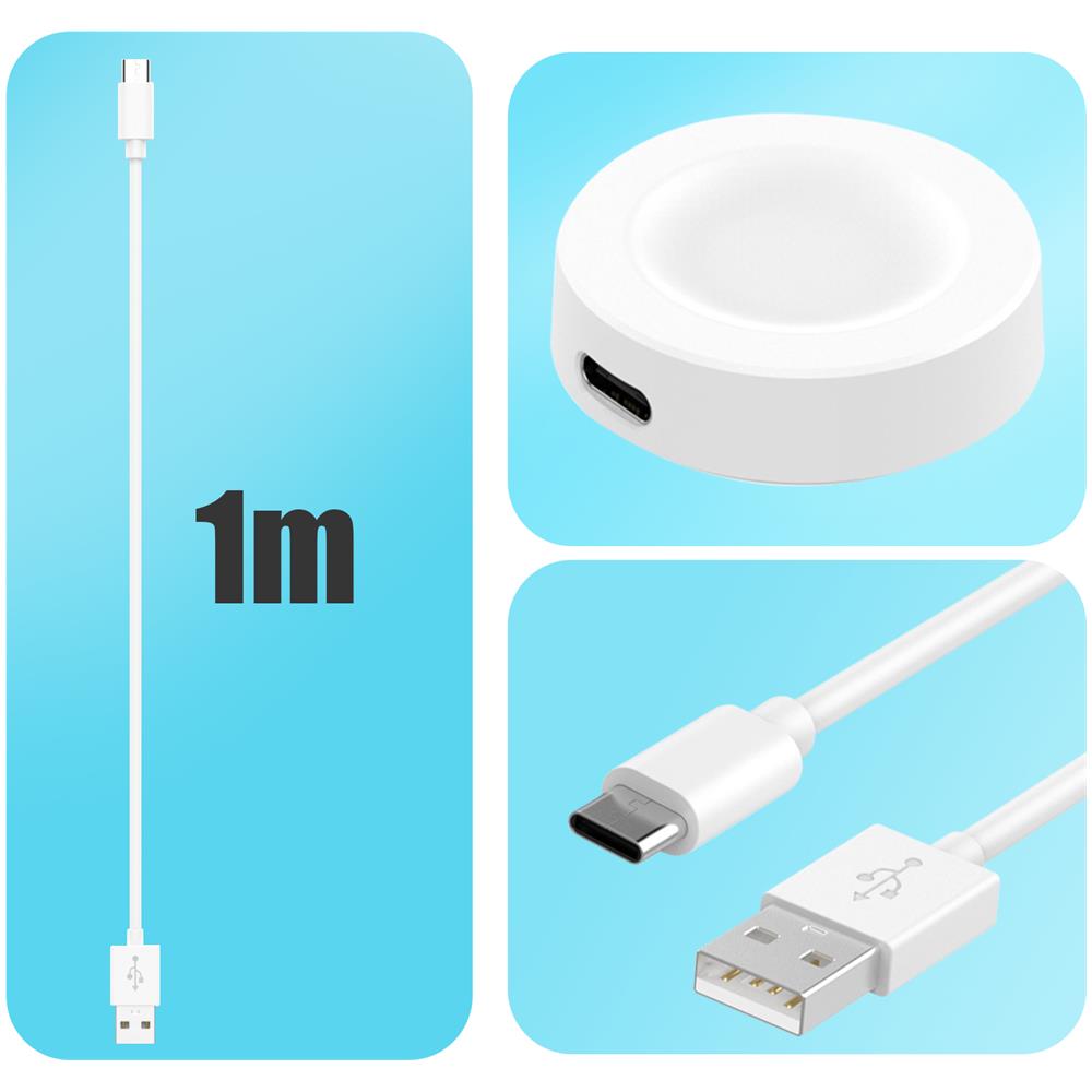 Caricabatterie Wireless Per Huawei Watch Gt 3 Pro Gt 2 Pro Gt Runner Gt 3 Bianco - Foto 2