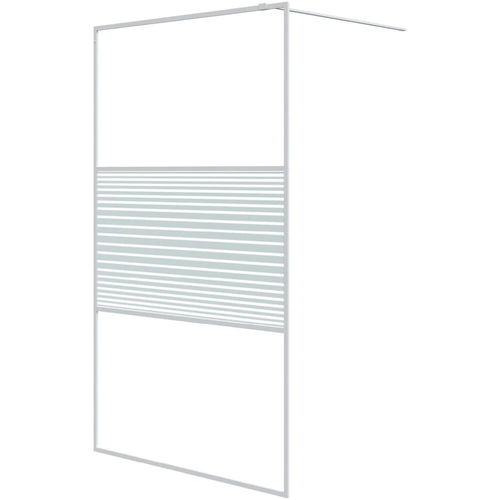 Parete Doccia Walk In Bianca 115x195 Cm Vetro Trasparente Esg - Foto 2