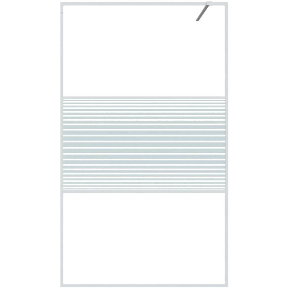 Parete Doccia Walk In Bianca 115x195 Cm Vetro Trasparente Esg - Foto 3