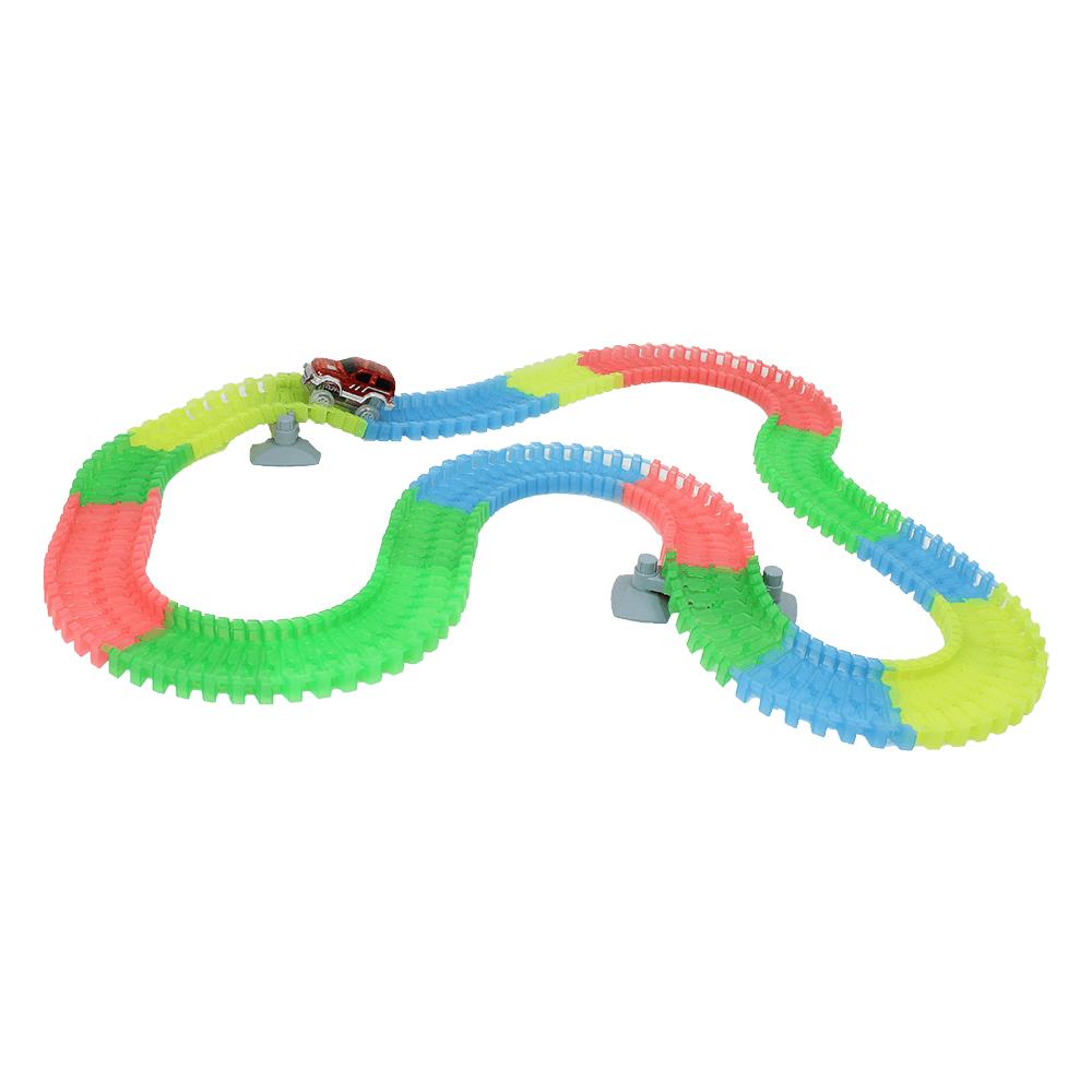 Scatola Grande - Circuito Con 2 Auto - Televendita - - Rosso - Bambini - Luce Flessibile Con Led / Funzionamento A Batteria - Foto 1