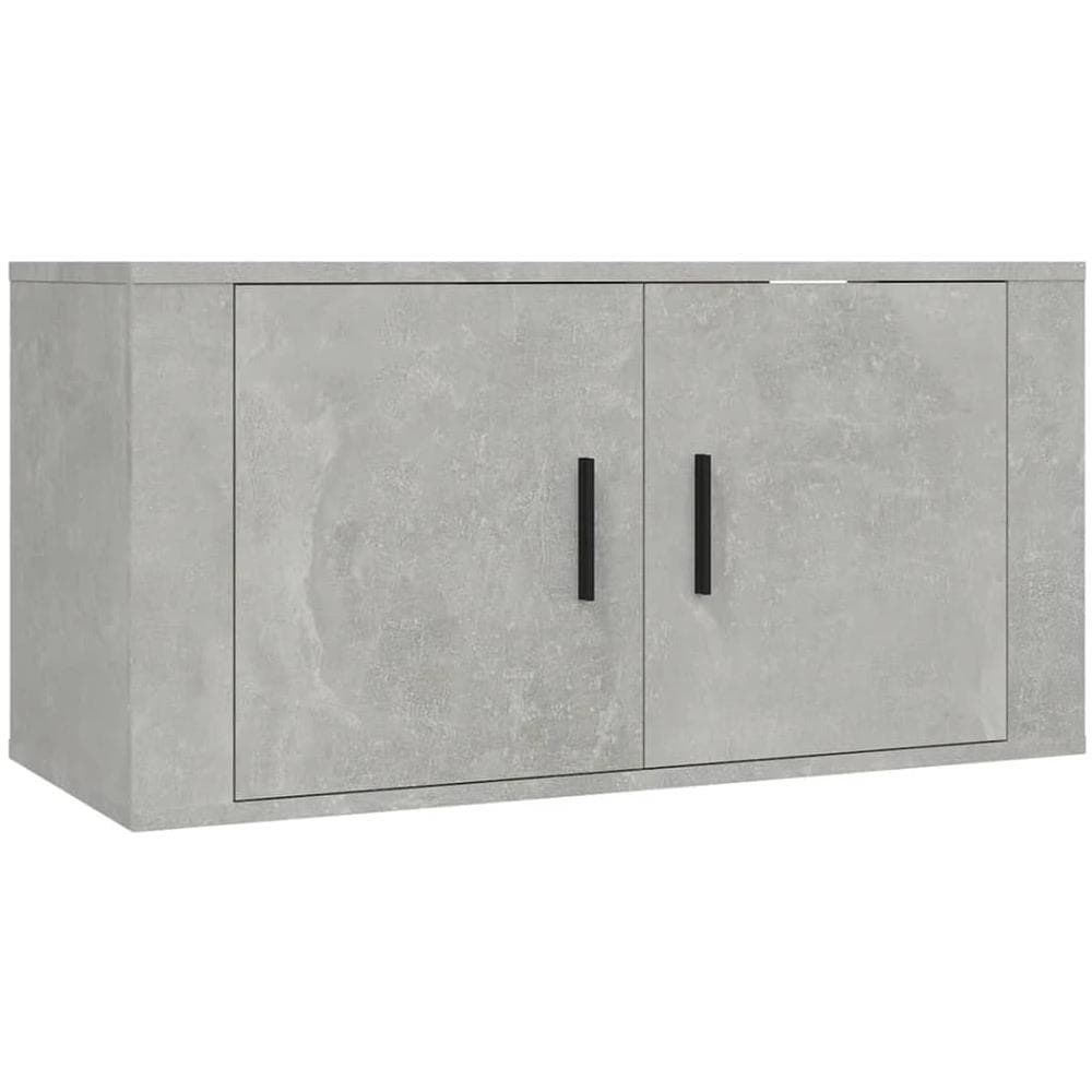 Mobile Porta Tv A Parete Grigio Cemento 80x34,5x40 Cm - Foto 2