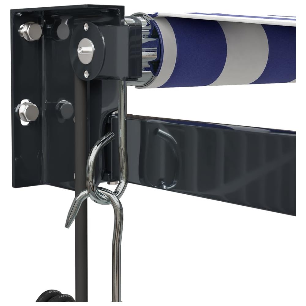 Tenda Sole Automatica Retrattile Blu e Bianca 4,5x3 m - Foto 9