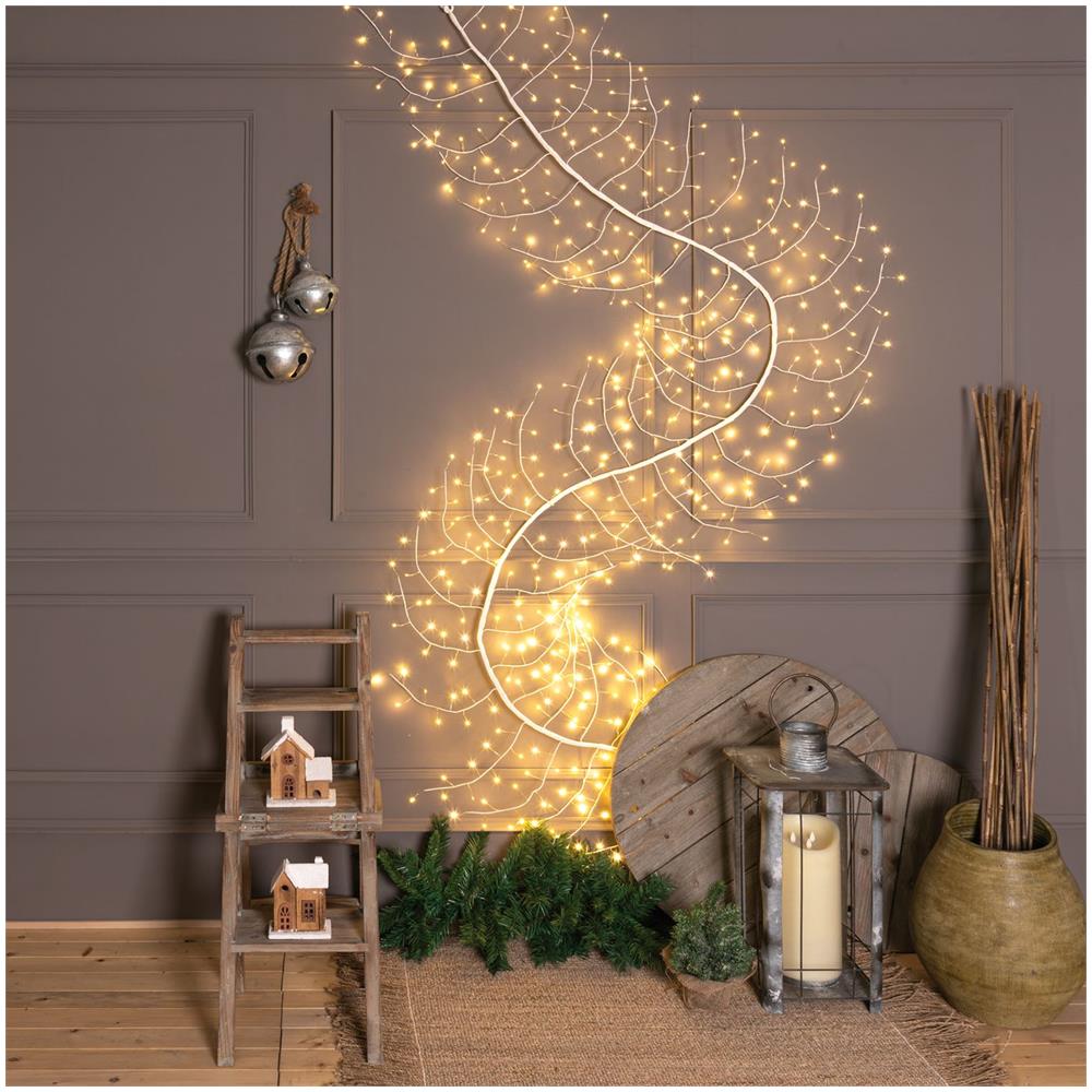 Ramo Climber Tiglio Bianco 504 Microled Flashled 4m+300cm Luci Di Natale - Foto 1