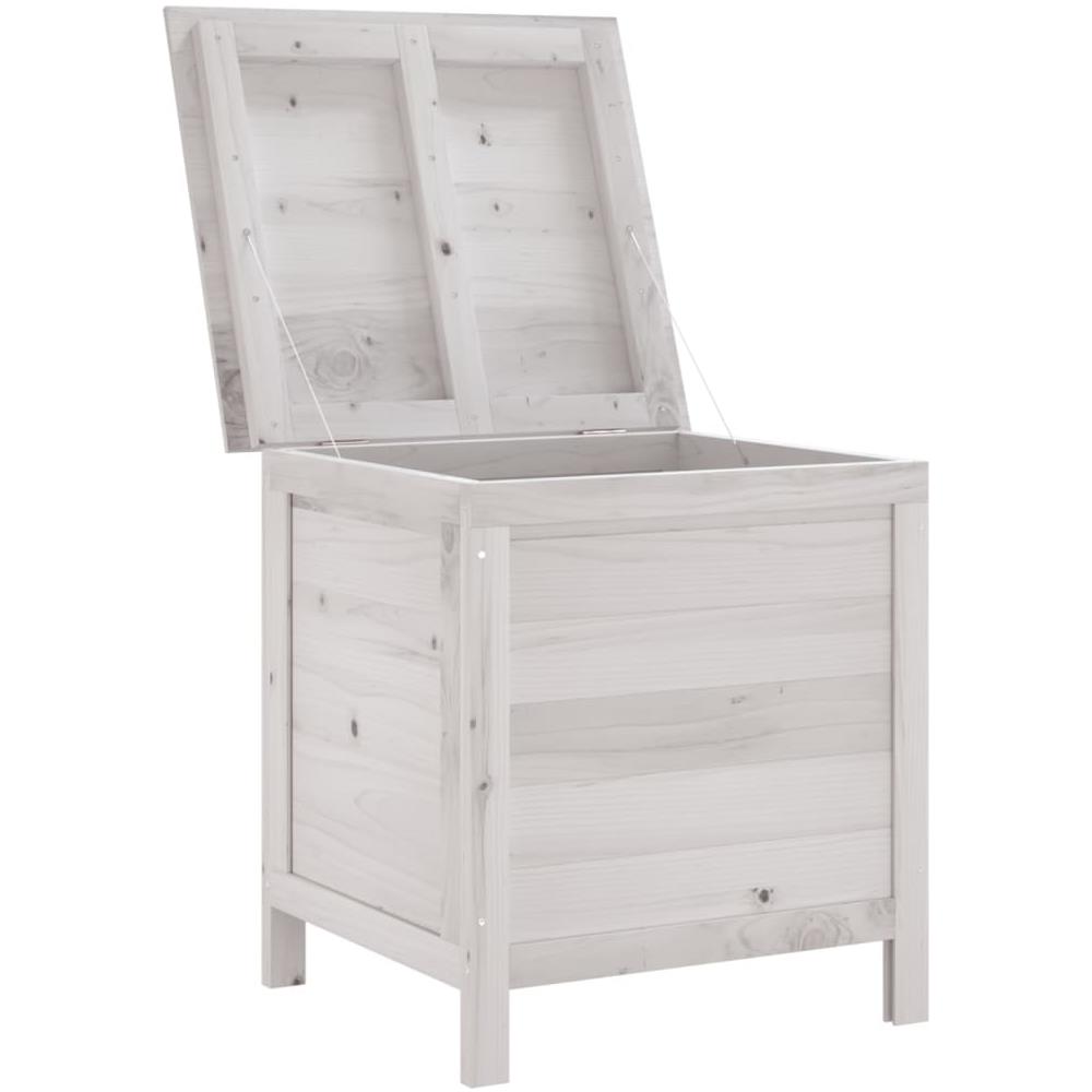 Contenitore Giardino Bianco 50x49x56,5 Cm Legno Massello Abete - Foto 3