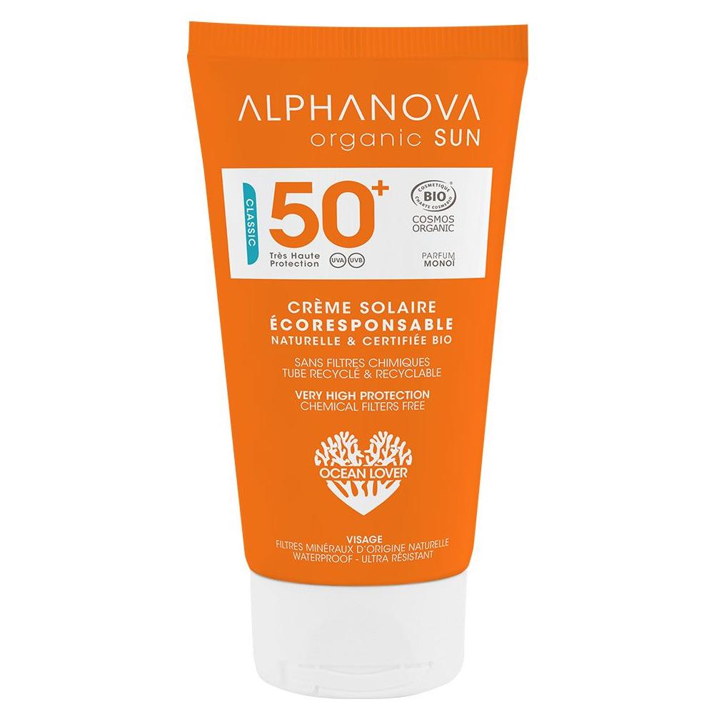 Crema Solare Viso Spf50+ Impermeabile Biologica 50ml Profumo Solare Biologico Monoi - Foto 1