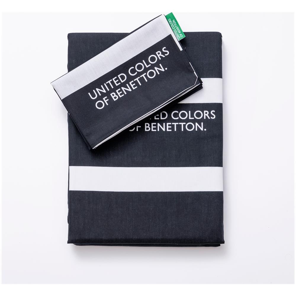 Set Da 2 Pc Letto (custodia Nordic 155x220cm + Cuscino 80x80cm) 200tc 100% Cotone B & W Essere - Foto 1