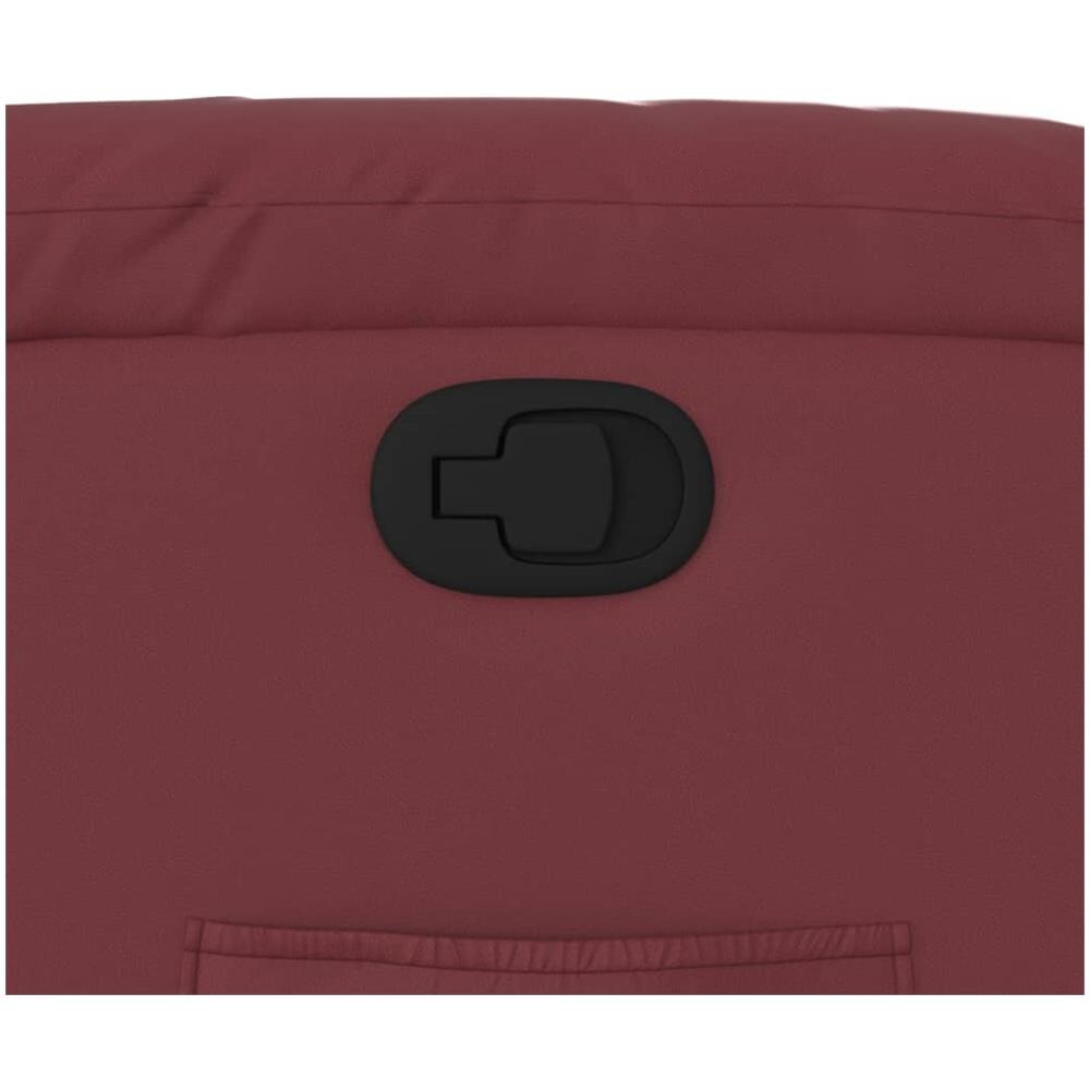 Poltrona Reclinabile Rosso Vino In Similpelle - Foto 8