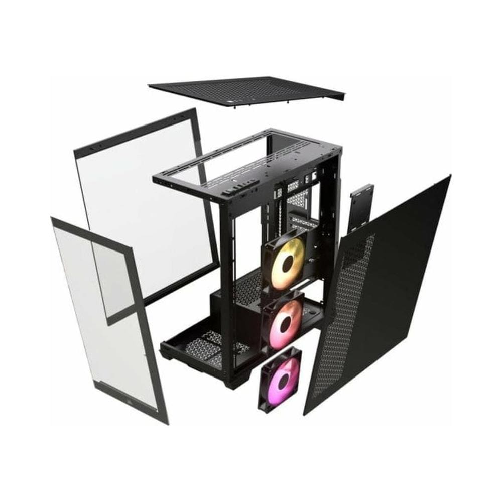 Case 3500X Mid-Tower min ITX /mATX /ATX /E-ATX 2 Porte USB 3.2 Colore Nero - Foto 1