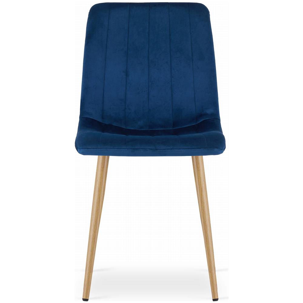 Sedia JEWA - Moderna in velluto blu navy con gambe color legno - Foto 2