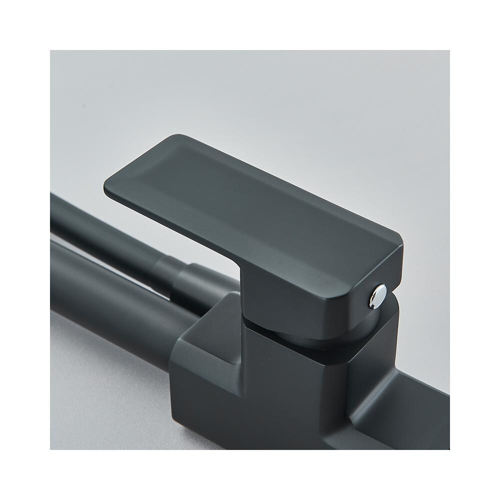 Rubinetto per lavello da cucina, Blackswan, tipo M372, modello nero opaco, con uscita acqua purificata e doccia mobile a 2 modalità, dimensione 49 cm - Foto 2