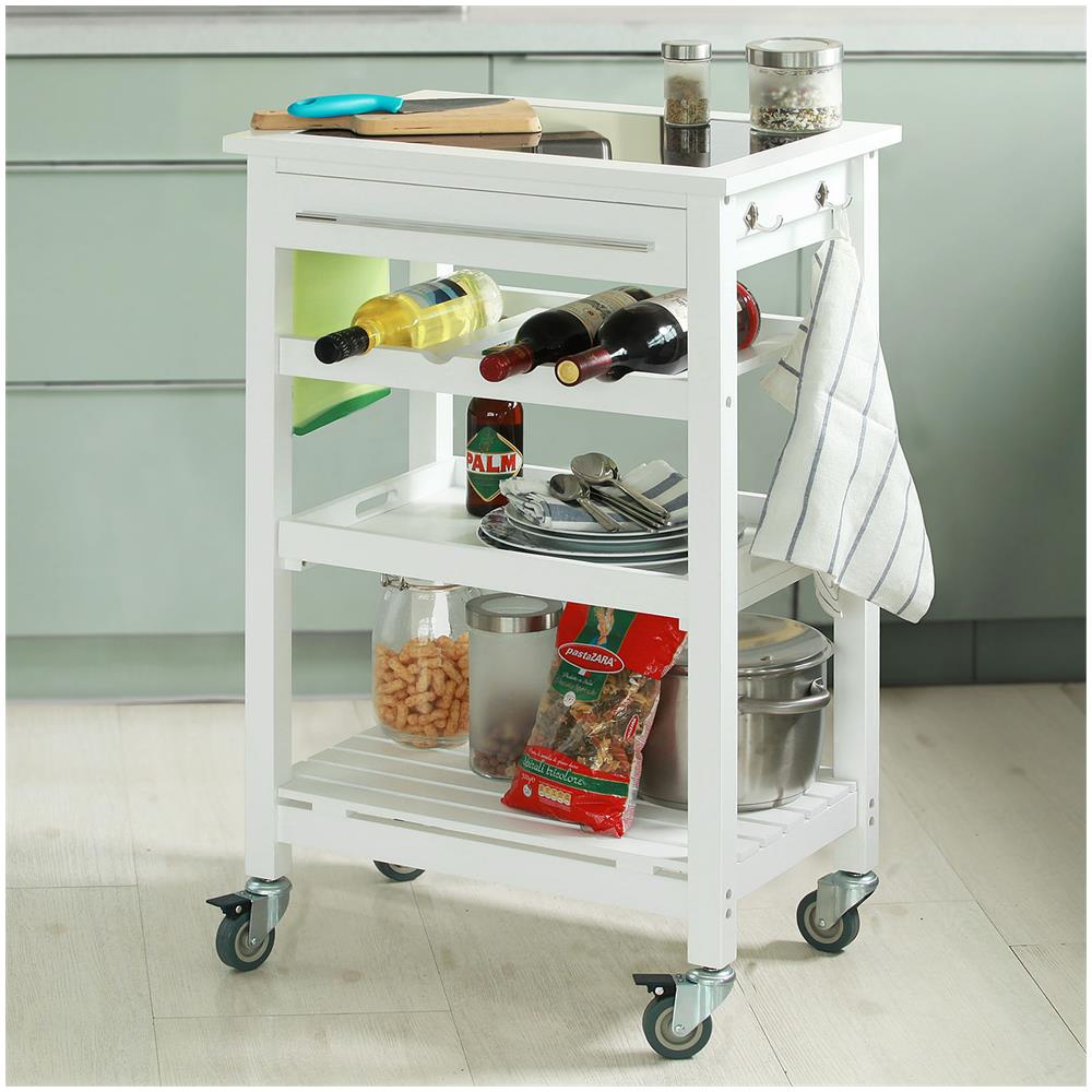 SoBuy - Carrello Di Servizio, Carrello Da Cucina, Legno E Vetro ... SoBuy - Carrello Di Servizio, Carrello Da Cucina, Legno E Vetro ...
