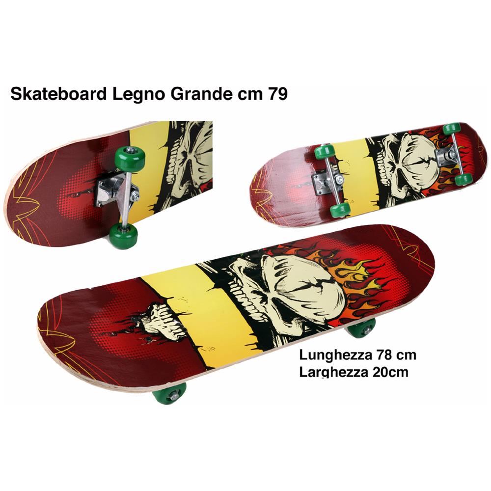S. r. l Skateboard Grande, 79 Cm, 102, Multicolore, 874016 - Foto 1