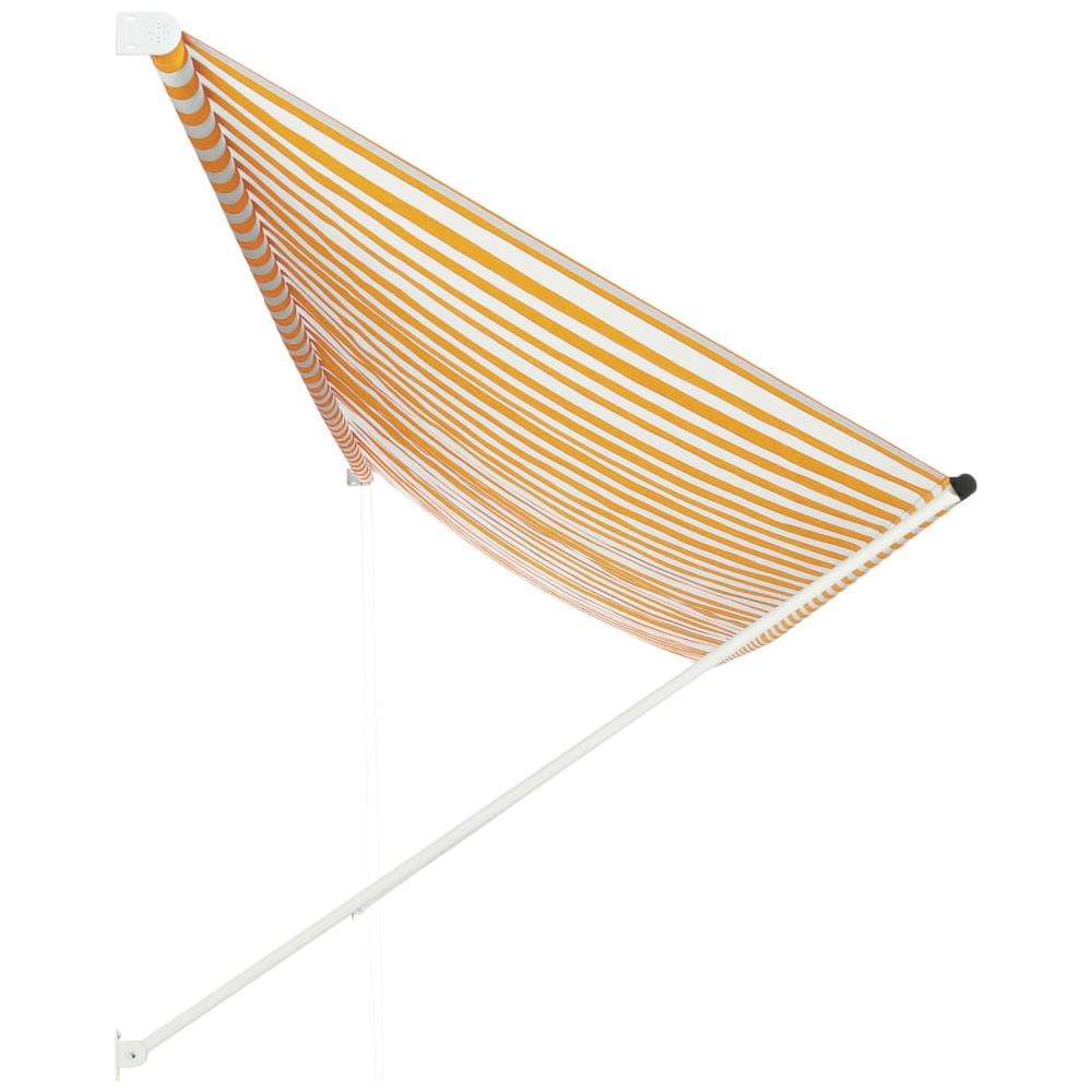 Tenda Da Sole Retrattile 400x150 Cm Giallo E Bianco - Foto 2