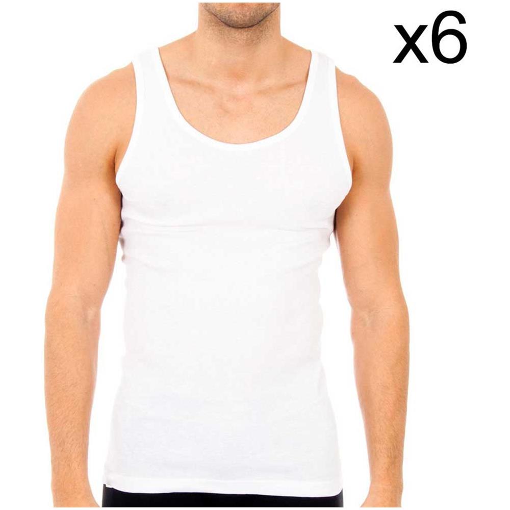 Intimo Abanderado 0980 Pack 6 Tank Abbigliamento Uomo 56 - Foto 1