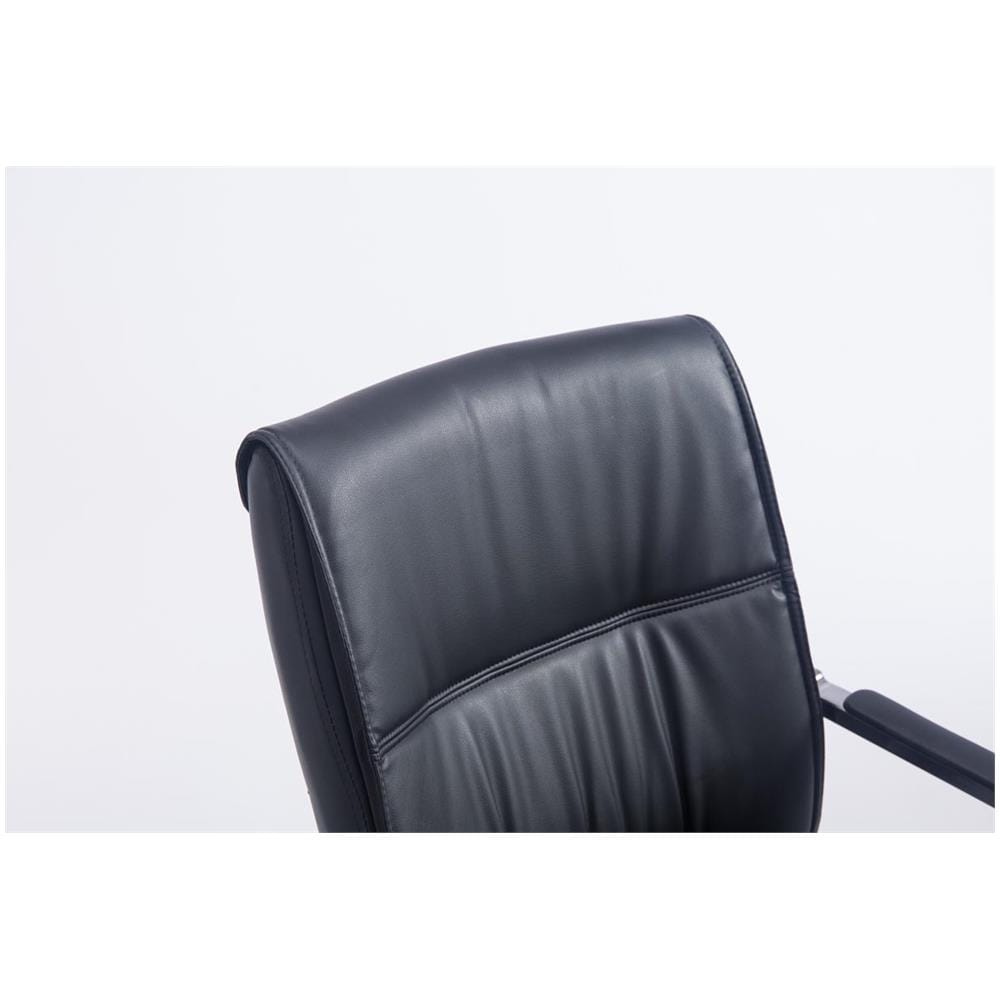 Sedia Cantilever XXL con Braccioli Anubis I Sedia Ospite Ufficio in Similpelle I Sedia Studio Carico Max 260 kg I Sedia Imbottita Attesa Nero - Foto 5