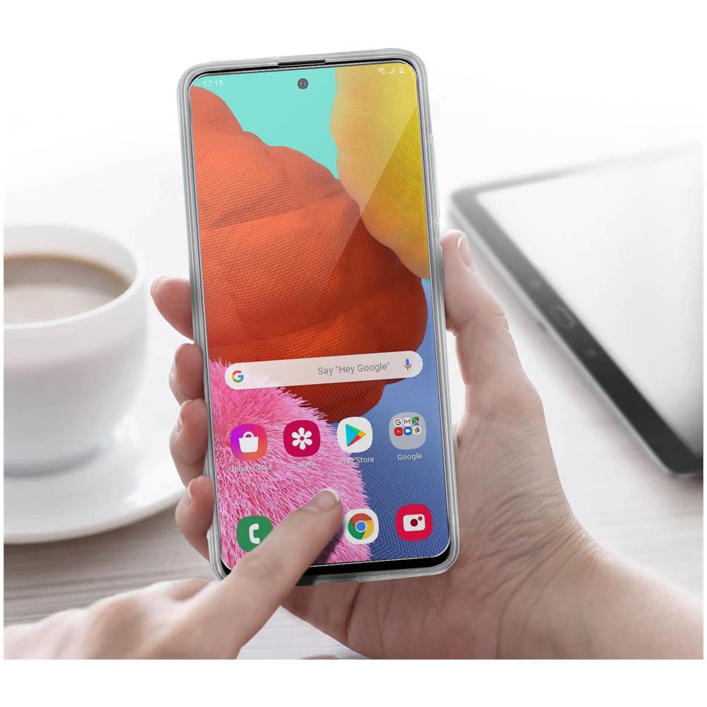 Cover Samsung Galaxy A51 Silicone Morbida / Vetro Temperato 9h Trasparente - Foto 2