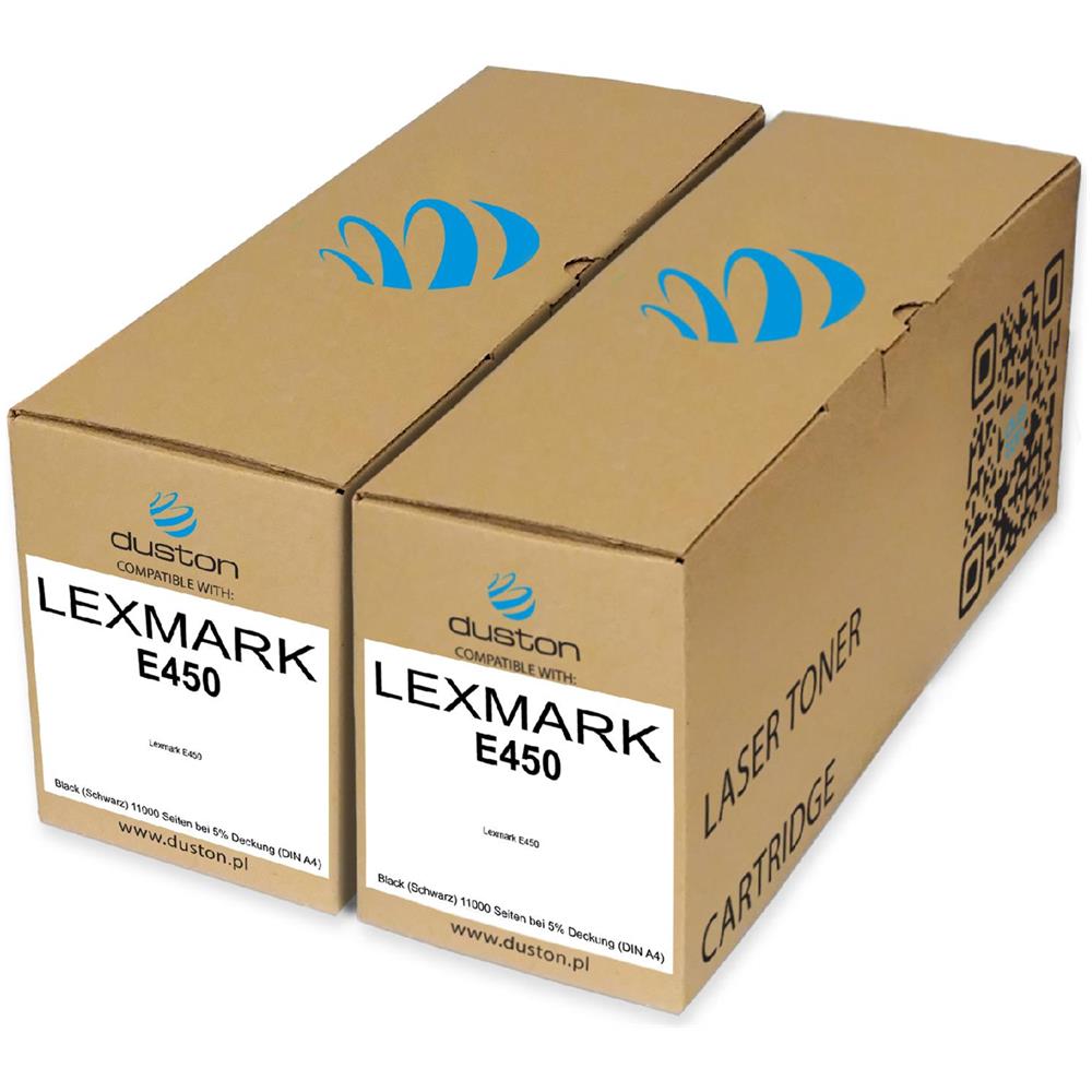TONER COMPATIBILE - 2x E450, E450h11e Negro Compatible Con Lexmark E450 - Foto 1