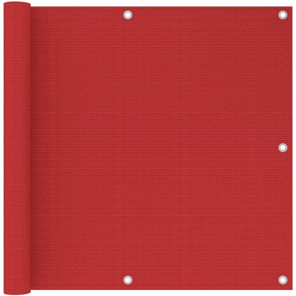 Schermo Frangivista Per Balcone Rosso 90x300 Cm In Hdpe - Foto 1