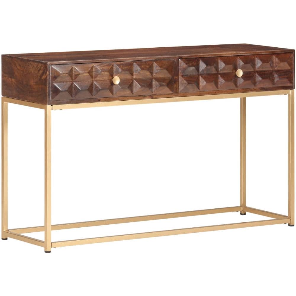 Tavolo Consolle 122x36x75 Cm In Legno Massello Di Mango - Foto 1