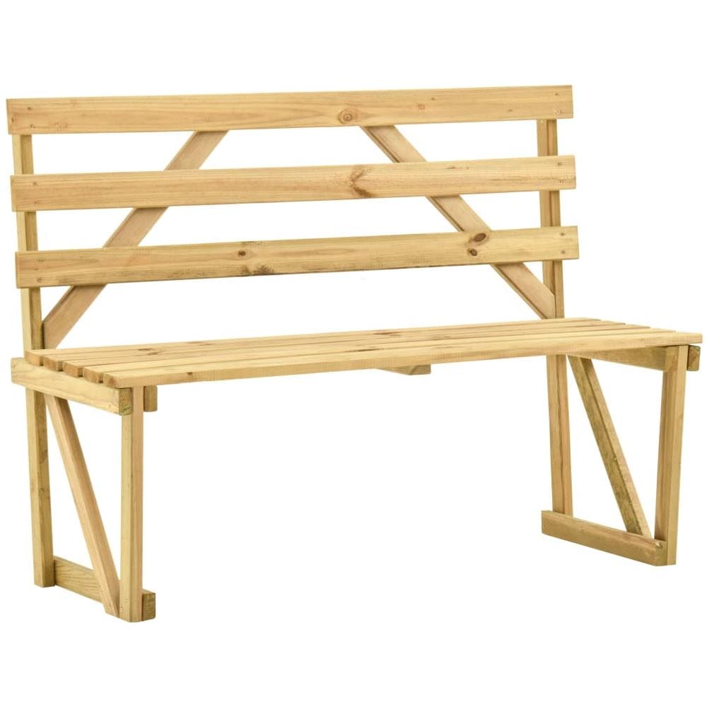 Panca da Giardino 120 cm in Legno di Pino Impregnato - Foto 1