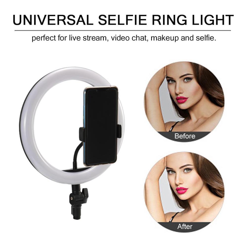 Anello Luminoso Girevole Con Supporto, 25 Cm - Nero - Foto 2