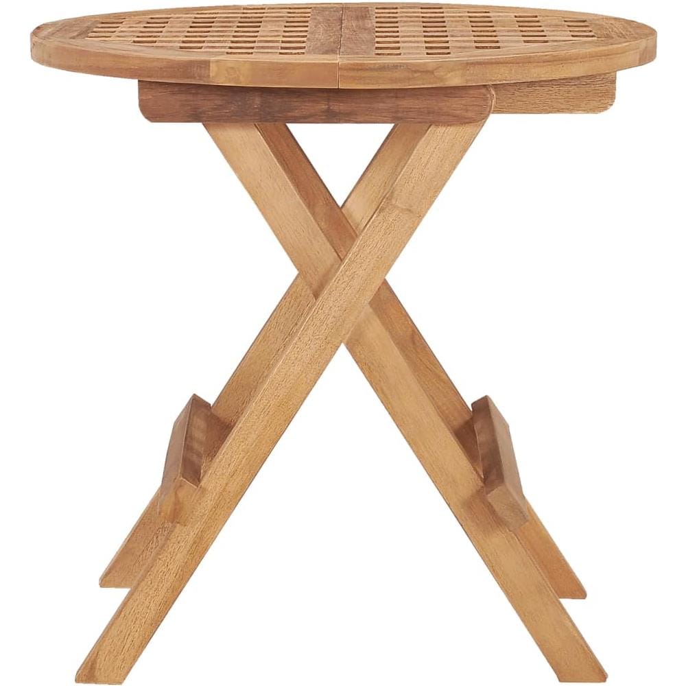 Tavolo da Giardino Pieghevole 50x50x50 cm in Massello di Teak - Foto 2