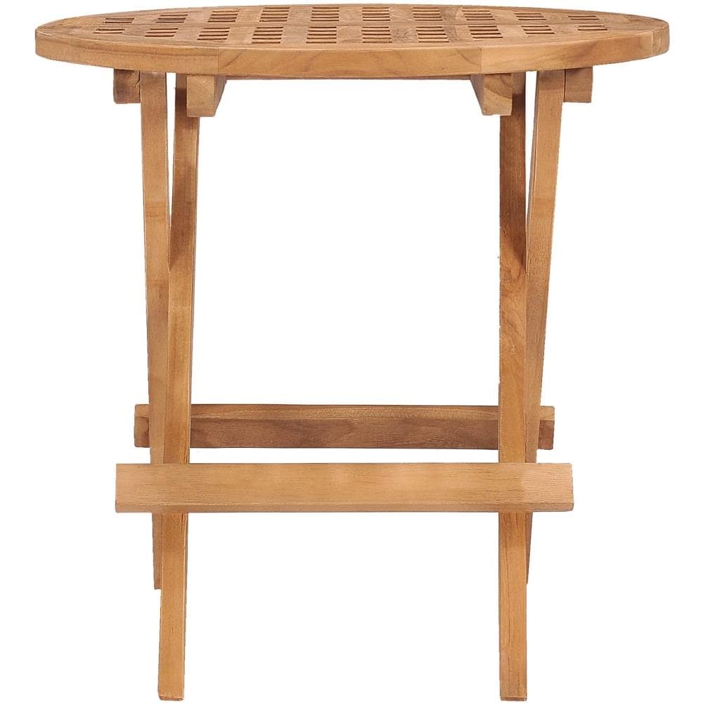 Tavolo da Giardino Pieghevole 50x50x50 cm in Massello di Teak - Foto 3