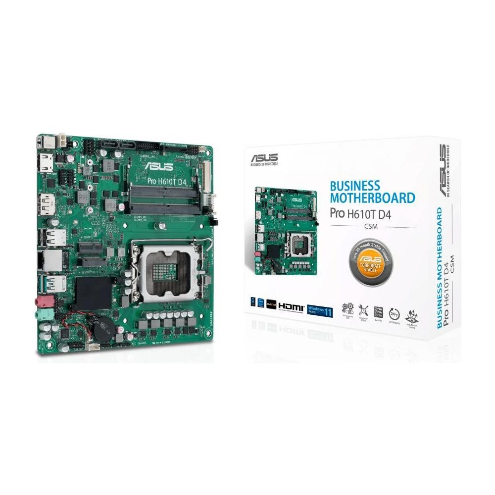 Scheda Madre Pro H610T D4-CSM Socket LGA 1700 Chipset H610 Mini ITX - Foto 1