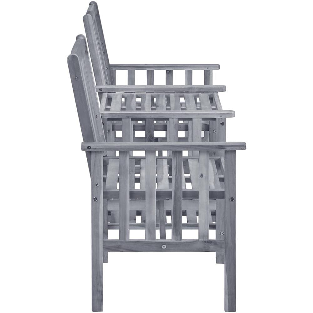 Sedie Da Giardino Con Cuscini E Tavolino In Massello Di Acacia - Foto 3