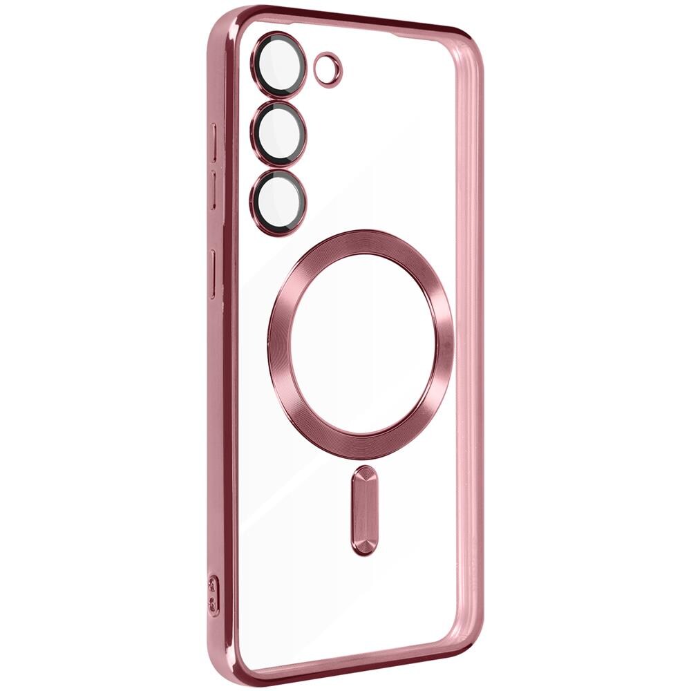 Cover Magsafe Per Samsung S23 Con Protezione Fotocamera Trasparente / Rosa - Foto 2