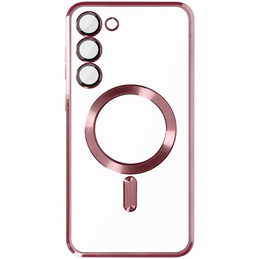 Cover Magsafe Per Samsung S23 Con Protezione Fotocamera Trasparente / Rosa - Foto 1