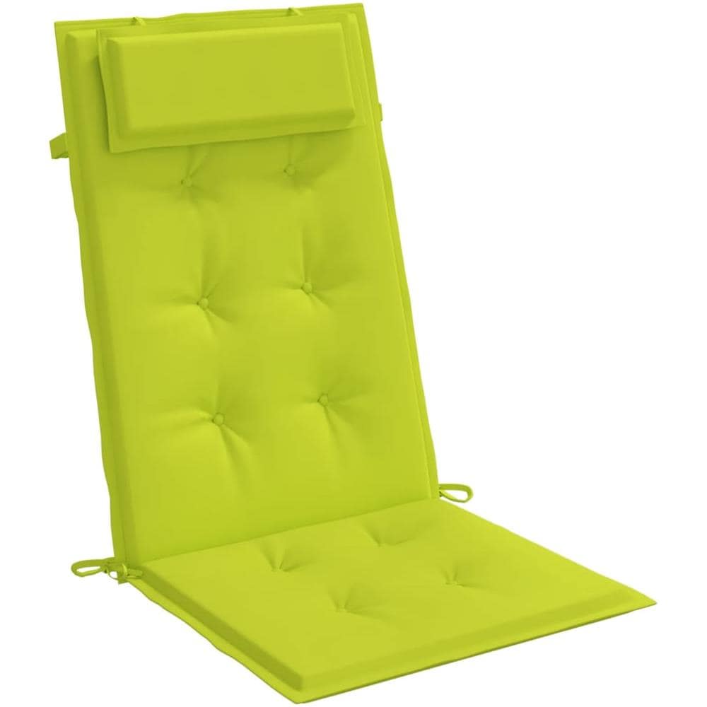 Cuscini Sedia Schienale Alto 4 Pz Verde Chiaro Tessuto Oxford - Foto 3
