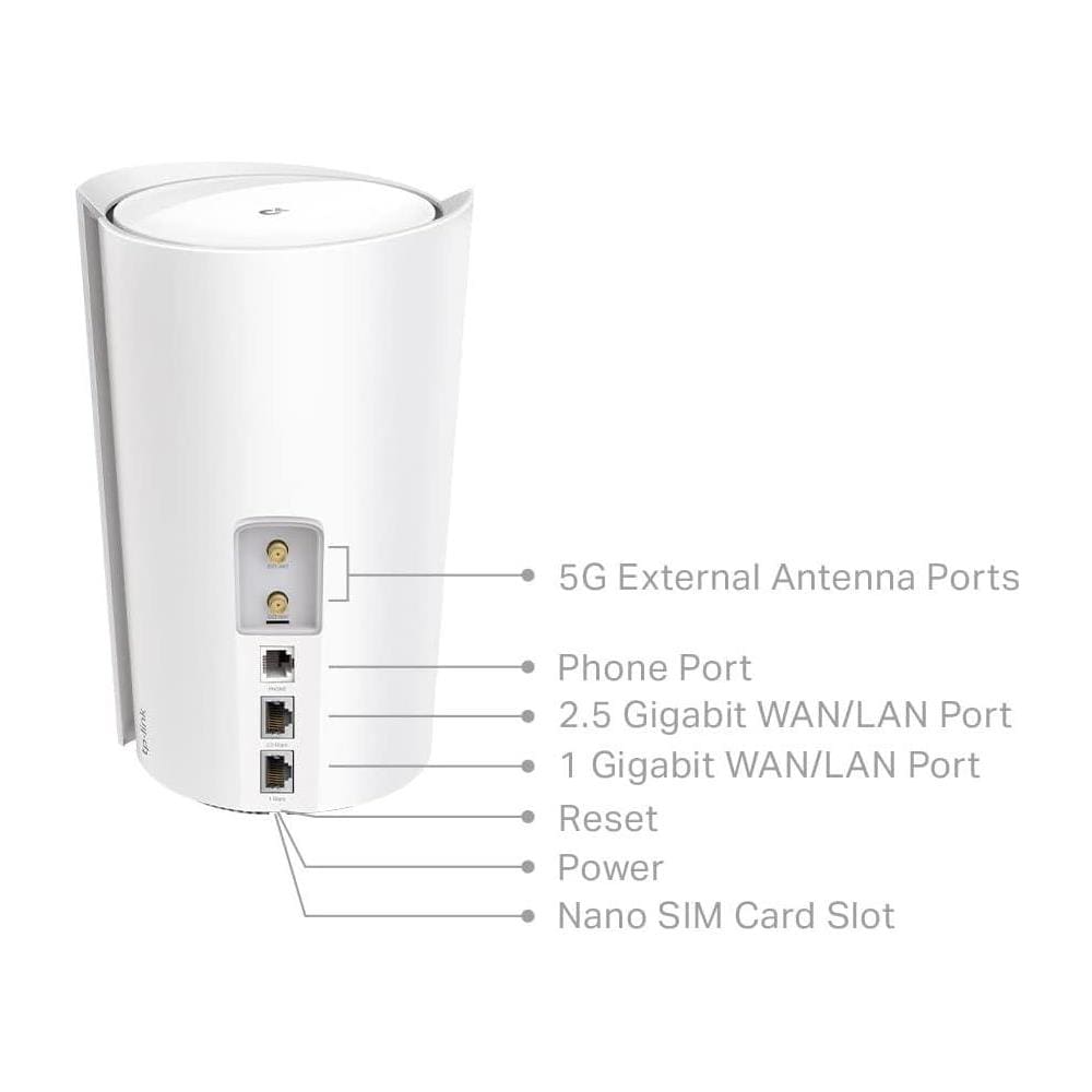 Router Mesh Deco X80-5G Dual-band (2.4 GHz / 5 GHz) Wi-Fi 6 5G Colore Bianco - Foto 2