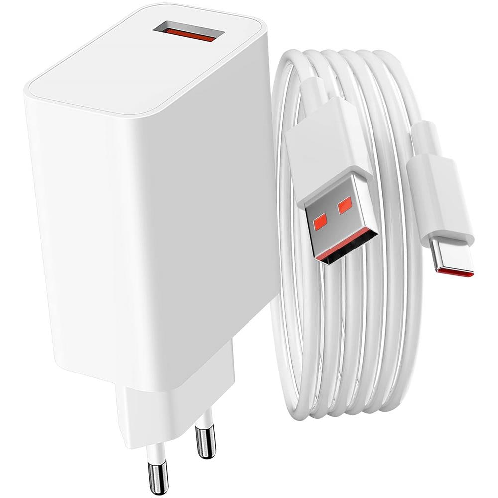 Spina Usb Da 33w + Cavo Da Usb A Usb-c Bianco, Prodotto Originale. - Foto 1