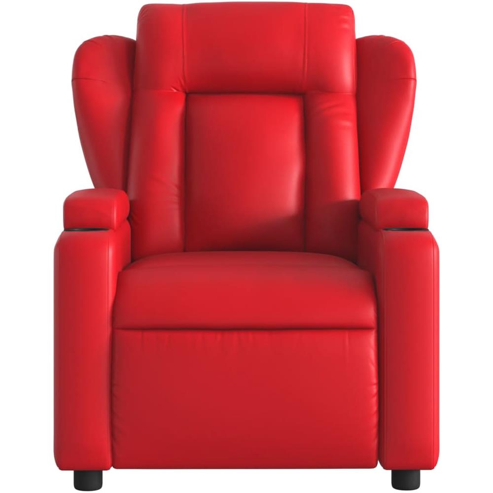 Poltrona Reclinabile Rossa In Similpelle - Foto 2