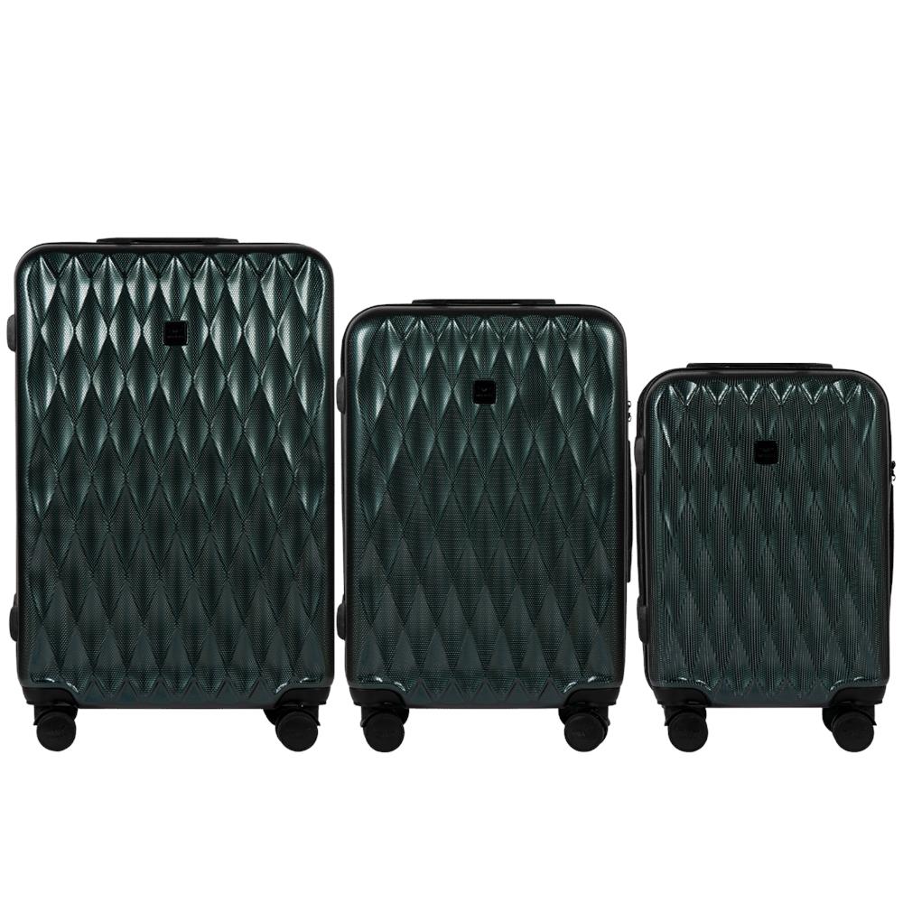 Set di valigie Golden Eagle da 3 pezzi - Verde scuro, policarbonato - Foto 1