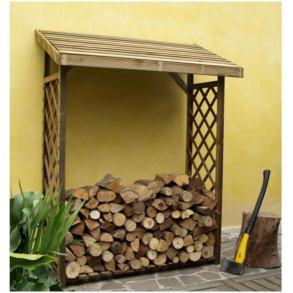 Legnaia Abete Nordico, Griglie Laterali, Legno Impregnato, Cm. 133x67xh. 175 - Foto 1