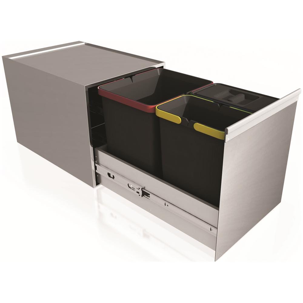 Pattumiera Estraibile 3 Secchi Acciaio Inox - Foto 1