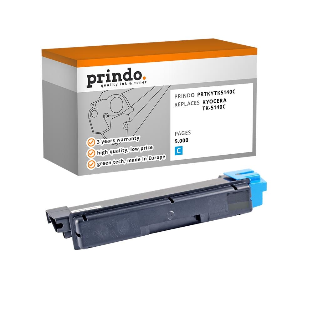 TONER COMPATIBILE -  Ciano Prtkytk5140c ~5000 Pagine Per Kyocera Tk-5140c (1t02nrcnl0)  - Foto 1
